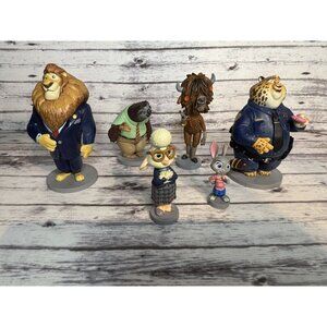 Disney Zootopia PVC Plastic Figurines Cake Toppers Lot Of 6